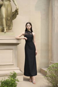 EMROSE Váy ren cổ luồn cách điệu thanh lịch Rin Dress