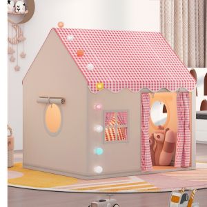 Lều Chơi Lâu Đài Công Chúa Cho Bé Nhà Chơi Trong Nhà Gấp Gọn Nhà Chơi Nhỏ Bằng Vải Mềm Cho Trẻ Em Với Khung Chắc Chắn Không Có Bóng Đèn.