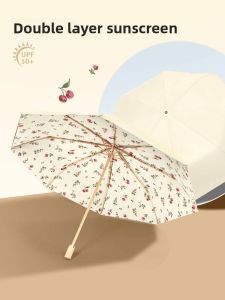 MONLEYTA | German Double Layer Sun Umbrella Thickened Folding Portable Manual Womens Sunny Rain Two Use UV Protection Sunscreen