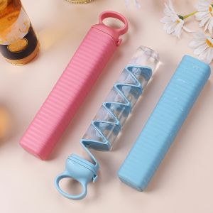 Creative ICE CUBE แม่พิมพ์ดึงบาร์ 10 ตารางแช่แข็ง ICE CUBE แผ่น Maker ซิลิโคนกล่องน้ําแข็งเหมาะสําหรับ Home บาร์ห้องครัวโฮมเมด