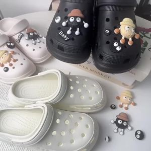 6PCS Fashion Shoe Charms Set Accessories Hole Shoe Buckle Cute Cartoon DIY 3D Shoes Decorations for Clogs Bogg Bag Slides