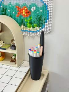3D Printed Giant Ballpen Cap Pen Holder | Aesthetic Desk Organizer | Brush & Stationery Holder