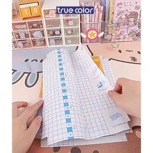 Decal Bọc Sách Dạng Dán Tệp 10 Tờ 3 Size Khác Nhau Chống Nước Bụi Bẩn Bào Mòn - Giúp Sách Vở Bền Đẹp