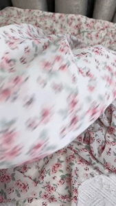 VOAN CHIFFON HOA NHÍ NỀN TRẮNG KEM - KHỔ VẢI 1.5M - VẢI NHÀ PHẠM
