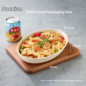 NUOXIAN | Oval Disposable Lightweight Meal Prep Bowl 800ml
