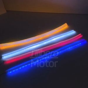 Lampu Alis DRL Elastis LED 30 cm Diam Fleksibel Variasi Motor Mobil Universal Anti Tahan Air