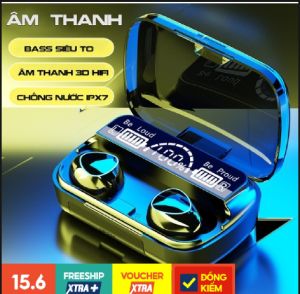 Tại nghe Bluetooth phát nhạc liên tục 4h tự động kết nối chống nước cảm ứng.