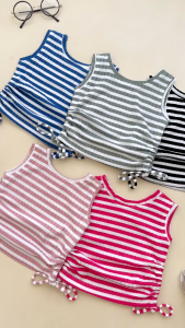 Thanaya Kids - Amy Top Kaos Rib Anak Baju Anak Perempuan Crop Top 1-8 Tahun