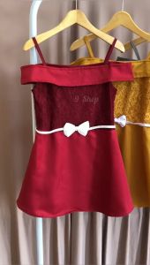 9 Shop Baju Anak Perempuan DRESS CESILIA 2-5 tahun (No Bando) / Gaun Brukat Pesta Cantik Balita Cewek Putri Korea Lucu Imut Model Sabrina / Bisa COD Bayar Di Tempat