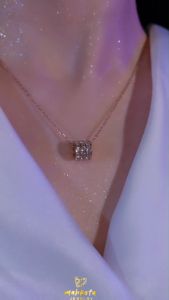 K17 Kalung TITANIUM Wanita Model Mahkota Unik Lapis Emas 18K