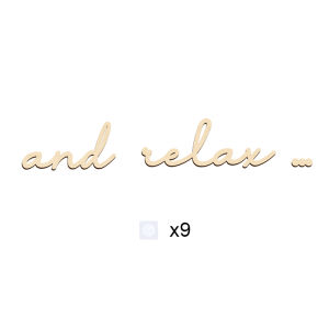 3D Stereoscopic Relax Wooden Wall Stickers Bathroom Wall Stickers Bohemian Wood Phrase for Shower Bath Relaxation Wall Decor