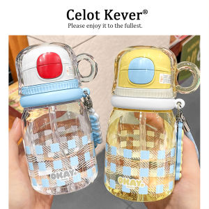 Aesthetic Travel Water Cup with Lid and Straw