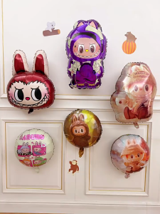 DINOSO Balon Foil Karakter Boneka Labubu Ukuran Jumbo Besar Large Kartun Anak Lucu