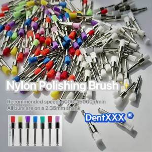 50/100/300 PCS Soft and Dense Nylon Polishing Heads Brushes 2.35mm Colorful Stain Removal Cleaning Polishing Care Tools