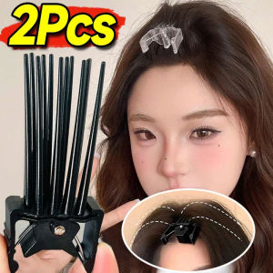 KIMOU 2PCS Fixed Shape Fluffy Hair Root Clip Volumizing Styling Hairpin for Women Men Curling Roots High Hair Clip Styling Fluffiness Comb