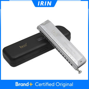 IRIN | IRIN Chromatic Harmonica 16 Holes 64 Tones Metal Harmonica for Beginners Music Lovers Portable Woodwind Musical Instruments