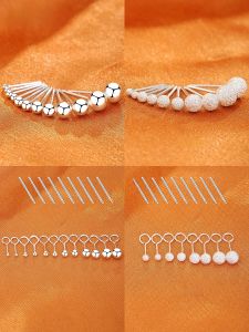 999 Pure Silver Earrings Womens Sleepwear-friendly Hoops  out Winter Collection Fashion Jewelry Ear Cuffs No Need to Remove