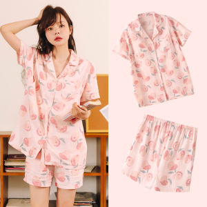 Summer Thin Cotton Pyjamas Maternity Nursing Sleepwear Short Sleeve Pure Cotton Gauze Postpartum Feeding Home Clothes