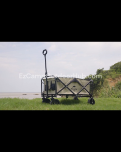 Naturehike Foldable Trolley Upgraded Portable Lightweight Multifunctional Carrying Light Trolley Carry Camping Outdoor Push Cart With Break And Optional Tabletop Add-on Collapsible Folding Camp 4 Wheel Utility Luggage Wagon Carrier Nature Hike