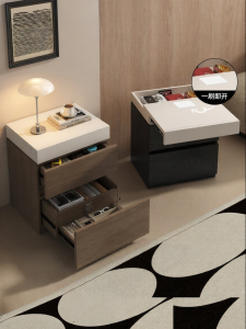 Puang | Smart Hidden Compartment Bedside Table Solid Wood Storage