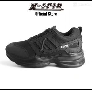 PROMO COD Sepatu Pria Dewasa Full Black Sepatu Sneakers Running Sepatu Olahraga Sepatu Kerja Terbaru