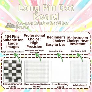 YUGUANG | Transparent Heat-Resistant Peg Board for Beads Large