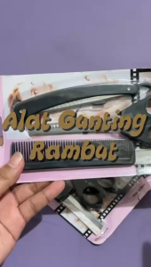Hallobestie - Gunting Rambut Pemotong Rambut Alat Gunting Rambut Sisir Salon Sisir Satu Set 3 in 1 Murah