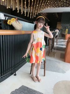 ZANRA ชุดเดรสฤดูร้อนสำหรับเด็กผู้หญิง ชุดเดรสเสื้อกั๊กสำหรับเด็ก ชุดเดรสเจ้าหญิงสำหรับเด็ก