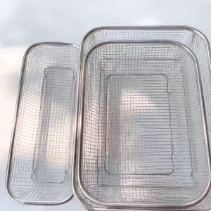 Rỗ Inox Lưới Đa Năng -  Khay Inox Đựng Đồ Chiên Chất Liệu Inox Cao Cấp Sáng Bóng