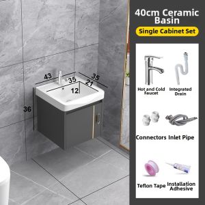 Luxurious Marble-like Aluminum Bathroom Vanity Sink