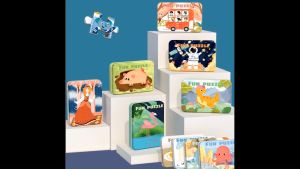 SG-Fun Simple Puzzle for Kids with Metal Box Container Gift for Children