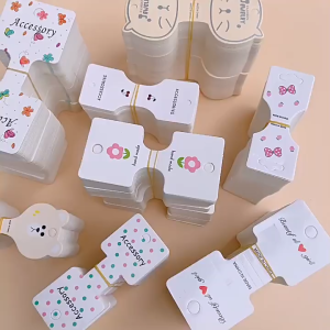 การ์ดอุปกรณ์เสริมผมคู่การ์ดพับกระดาษรวมกันผู้ใหญ่เด็กคลิปผมการ์ดเชือกผมการ์ดอุปกรณ์เสริมผมบรรจุภัณฑ์