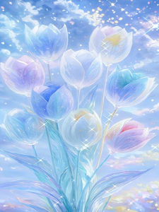 500 1000 1200 2000pcs Jigsaw Puzzle Dreamy Starry Sky Tulip Floral Night Scene For Adults Gift Brain Teaser Family Game Gift