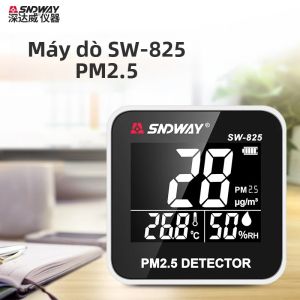 Máy Dò CO2 Thông Minh SNDWAY Máy Theo Dõi Chất Lượng Không Khí 3 Trong 1 Có Đồng Hồ Báo Thức Máy Đo Độ Ẩm Nhiệt Độ Carbon Dioxide Màn Hình LCD
