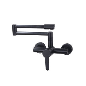 BANGPU | Black Brushed Brass Rotatable Folding Kitchen Faucet