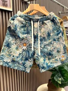 Quần Short Thường Ngày Mùa Hè Dáng Rộng in Hoa Cỡ Lớn 300 Pound Quần Dài Năm Điểm Đi Biển Quần Nam Quần Ống Đứng Thoáng Khí