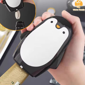 【อบอุ่นกลับบ้าน】ที่เปิดขวดเพนกวินเปิดขวดเบียร์สแตนเลสอาหารรูปทรงเพนกวินแบบกดที่เปิดกระป๋อง