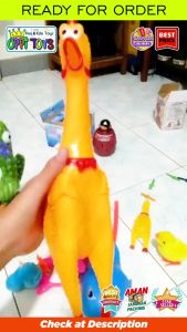 [PROMO] Mainan Karet Ayam Penyet - Mainan Ayam Mencicit/Teriak/Berkokok Bahan Karet - Shrilling Chicken Toy
