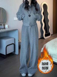 Womens Pure Cotton Sportswear Set Loose Comfortable Casual Running Suit Two-Piece Sweatshirt Outfit Spring Fashionable Lazy Style