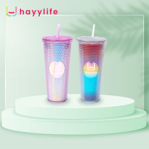 HAYYLIFE Botol Minum Dengan Sedotan - Tumbler Model Diamond Dengan Kapasitas Besar Tumbler Minum Aesthetic 750ml Anti Bocor HL-AAB710