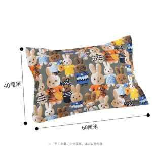 Durable Pillowcase Single Pair 40x60 Trendy Student Common Use Dormitory Pillow Cover Polyester Cotton Universal Bedding