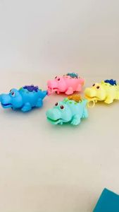 [RÚT CÓT LÀ CHẠY - SÁNG ĐÈN] Đồ chơi Cá sấu chạy bằng cót dây phát sáng dễ thương cho bé chơi trên sàn kéo cót 2226