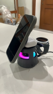 Magnetic 5 in 1 Wireless Charger Fast Charging Magnetic Magsafe Hp Airpods Iwatch Speaker Night Light