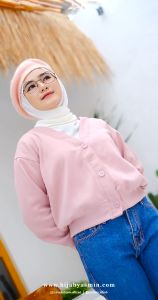 Cardigan Yasmin Gemyla Cardi Yasmin Hijab Cardi Wanita Korean Style Blazer Crop Blazer Wanita Daily