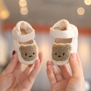 Fashion Baby Girls Boys Cute Soft Cartoon Non-slip Cotton Toddler Princess Shoes Animal Pattern First Walker Shoes for Newborns