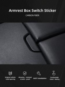 For Subaru BRZ/Toyota GR86 2021- Carbon Fiber Center Console Armrest Box Open Panel Trim Sticker Car Interior Tuning Accessories
