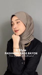 HIJAB PASHMINA JERSEY KAOS SPANDEK PANJANG 175 CM LEBAR 75 CM KERUDUNG TERMURAH JILBAB TRENDI - KONYOWA STORE
