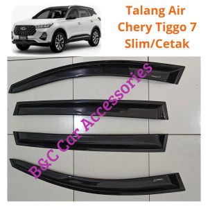 Talang air chery tiggo 7 cetak/slim side visor super premium