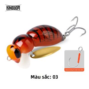 Kingdom | Mồi Câu Cá Kingdom Wasp Minnow 35mm-43mm Nổi/chìm 3.9g-6.1g Móc Đơn Xoay Ba Ngạnh Dành Cho Câu Cá Nước Ngọt