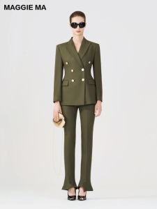 Elegant Business Slim Fit Duck Feet Pants Design Suit
